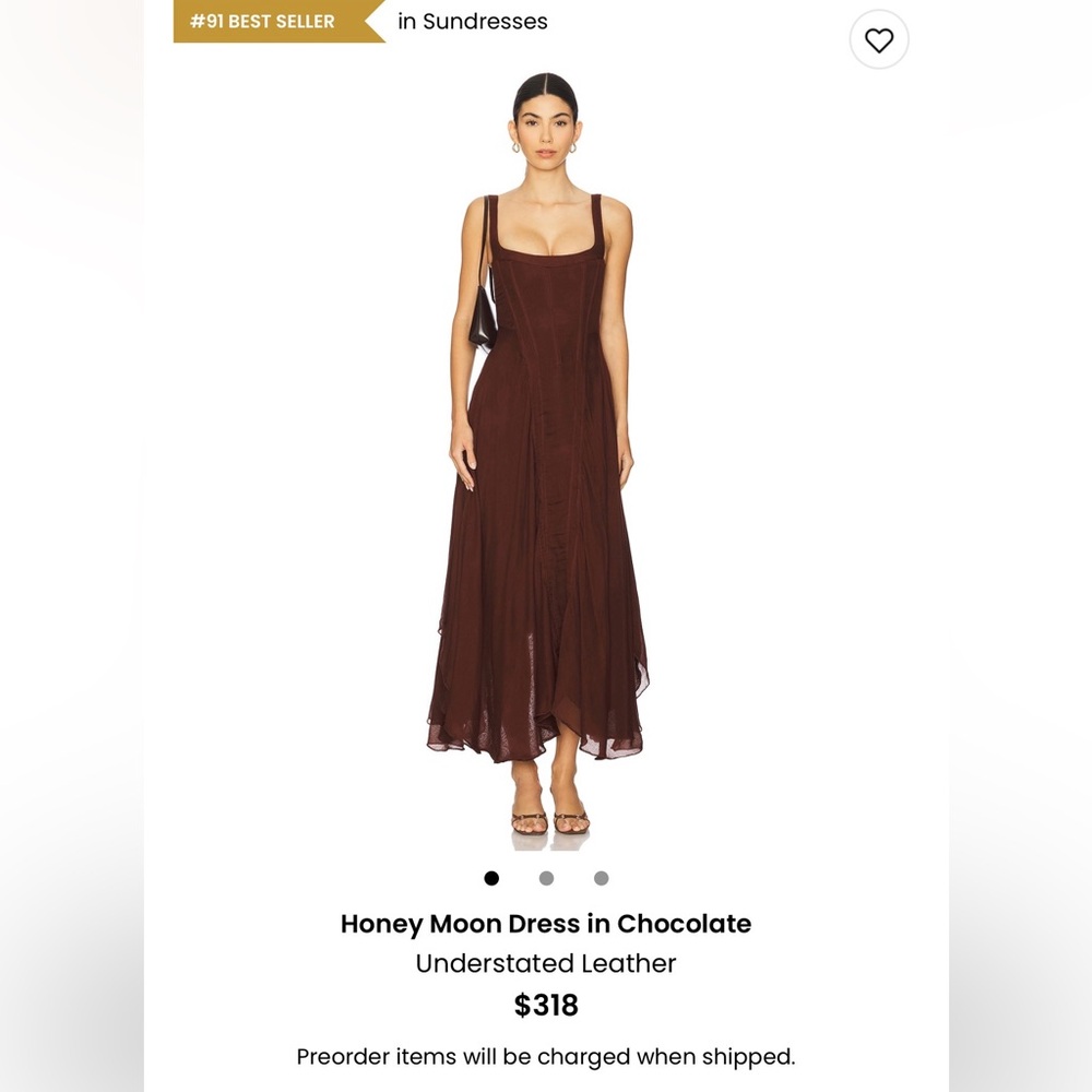 Chic Brown Maxi Dress for Women (UNDERATED LEATHER BRAND. )